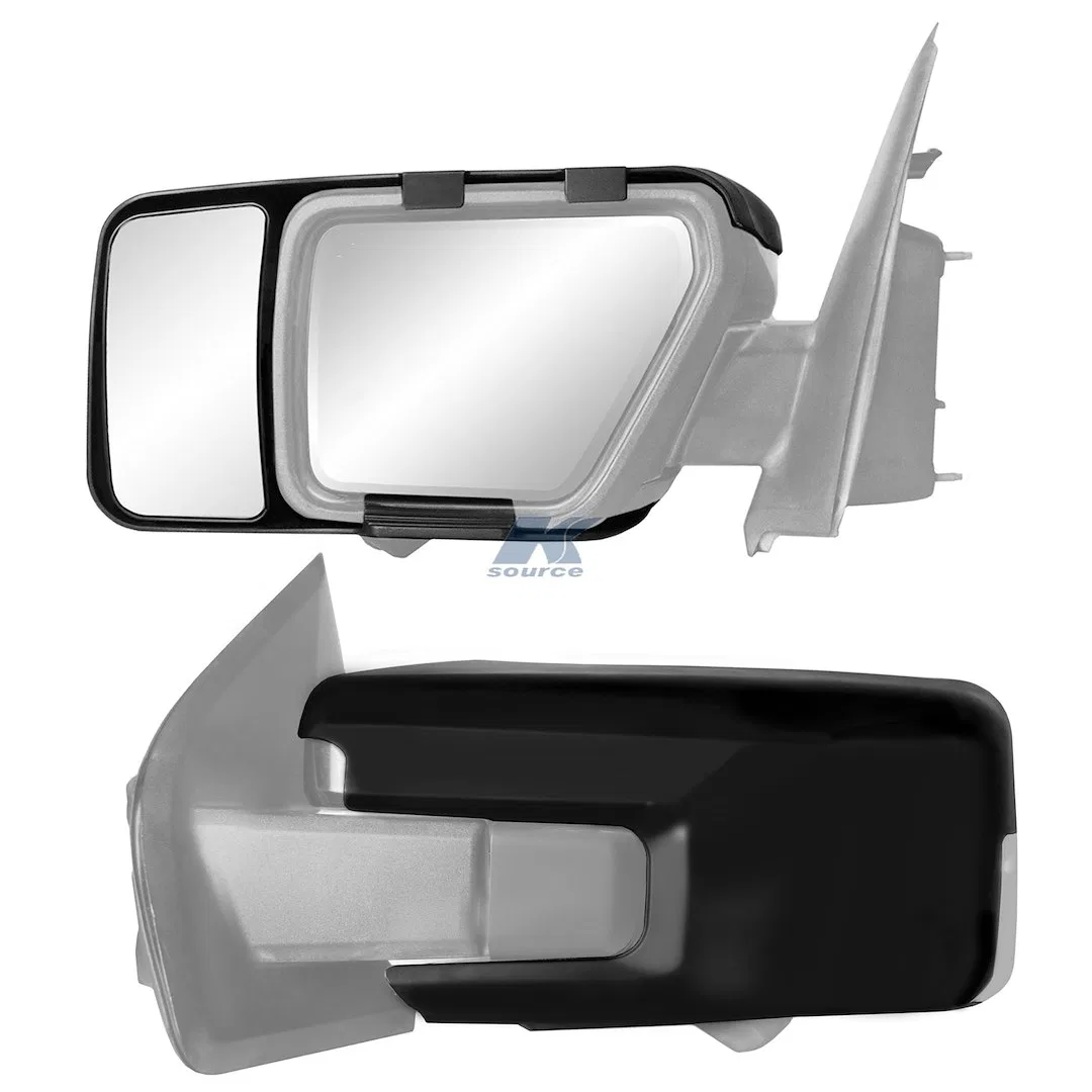 81860 – K-SOURCE Exterior Towing Mirror, Snap On Manual Black Pair